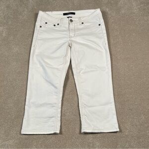 Domaine Brand Jeans White Capri Pants Denim Jean Junior's size 11‎